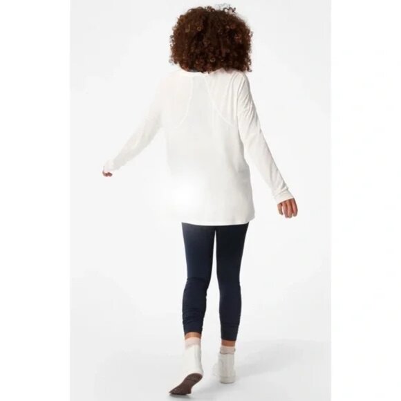Sweaty Betty Easy Peazy Long Sleeve Shirt, White, Size S - Picture 3 of 9